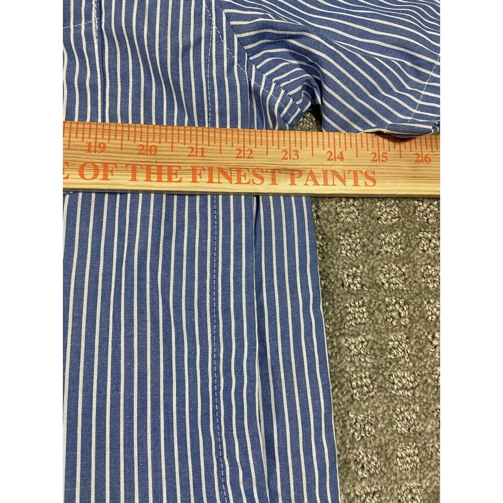 Tru-Spec 24-7 Concealed Shirt Mens Large Blue Striped Button Down Short Sleeve - Picture 7 of 12
